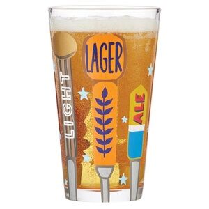 Enesco Designs by Lolita On Tap Hand-Painted Artisan Beer Pint Glass, 16 Ounce